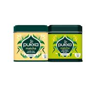 Pukka découverte Matcha Bio Vanille Chai et Tulsi Citron - Poudre de matcha bio à la vanille & épices chai, basilic sacré & citron - Idéal matcha latte & boissons gourmandes - 2x30 g