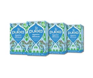 Pukka Infusion Bio Feel New Infusion Biologique et Ayurvédique, Issue du Commerce Equitable 80 Sachets (Lot de 4x20 Sachets)