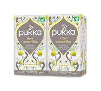 Pukka | Infusion Bio Trois Camomilles | Infusion Biologique et Ayurvédique| Issue du Commerce Équitable| 40 sachets | Lot de 2x20 sachets