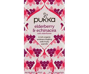 PUKKA - Infusion Biologique avec Baie de sureau & Échinacée - 20 Sachets