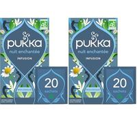 Pukka, Infusion Biologique et Ayurvédique, Nuit Enchantée, 100% des Ingrédients Issus du Commerce Equitable, 20 Sachets (Lot de 2)