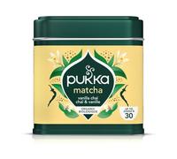 Pukka Matcha Bio Vanille Chai - Poudre de matcha bio à la vanille & épices chai - Saveur aromatique et épicée - Idéal matcha latte & boissons gourmandes - Boîte 30 g