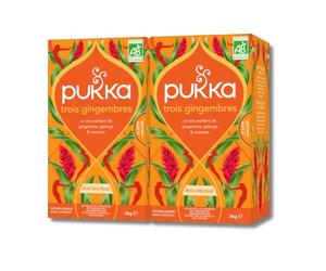 Pukka Organic Three Ginger Lot de 2 x 20 36 g (72 g) - Bio Trois gingembre.