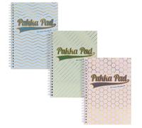 Pukka Pad Haze Jotta Lot De 3 S A5 À Spirales Avec 200 Pages, 100 Feuilles De Papier Ligné 80 G/M² 8 Mm Perforées À 4 Trous Pour Notes Scolaires, Projets De Bureau Et Mémos À La Maison