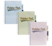 Pukka Pad Haze Project Book A5 - Lot de 3 Cahiers à spirales avec 5 intercalaires repositionnables avec pochettes de rangement et onglets pour l'organisation et la personnalisation - 200 pages, 100
