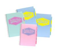 Pukka Pad Lot de 4 cahiers de projets - Carnet de notes A4 avec intercalaires, 200 pages lignées de 80 g/m², poches de rangement pour l'école, le bureau et les notes de révision