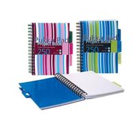 Pukka Pad PROBA5 Lot de 3 cahiers à spirales en plastique ligné 250 pages 80 g/m² Format A5