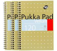Pukka Pads Réf VJM/2 Cahier en papier vélin Reliure intégrale Ligné, perforé 80 g/m² 120 pages A5 Lot de 3 (Import Royaume Uni)