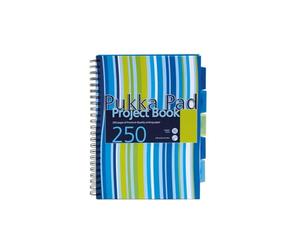 Pukka projet Pad A4 Couverture Rigide 250 pages 125 feuilles - Couleur : Rose/bleu