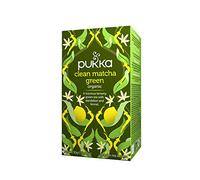 Pukka Thé Vert Matcha Bio Clean Thé Vert Biologique et Ayurvédique, Issue du Commerce Equitable 80 Sachets (20 Sachets)