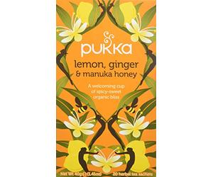 Pukka Tisane Bio Citron Gingembre Miel de Manuka 20 Sachets 40 g - Lot de 2