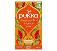 Pukka Trois Gingembres Infusion Bio Ayurvédique Relaxante, 20 Sachets | Infusion ayurvédique après repas, trois gingembres, ingrédients biologiques certifiés, commerce équitable, sans caféine