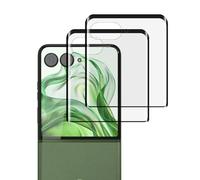 PUKMCX Lot de 2 protections d'écran avant en verre trempé incurvé 3D pour Motorola Razr Ultra 2025/Razr Plus 2025/Razr Plus 2024/Razr 60 Ultra - Protection intégrale incurvée en verre trempé - Dureté