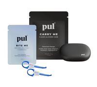 PUL Kit d'entretien d'alignement Pratique - Étui + Outil 2 en 1 pour Invisalign, Retainers, dentiers partiels, protège-Dents et de Nuit et Plus Encore - Étui Gris et Lot de 2 Outils de Retrait