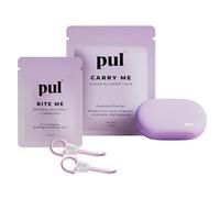 PUL Kit d'entretien d'alignement pratique - Étui + outil 2 en 1 pour Invisalign, Retainers, dentiers partiels, protège-dents et de nuit et plus encore - Étui violet et lot de 2 outils de retrait