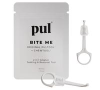 PUL Outil à mâcher et outil de retrait PUL 2 en 1 avec aligneur transparent - Blanc | Chewie orthodontique + Remover Combo | Accessoire dentaire hygiénique, réutilisable et sans BPA pour Invisalign