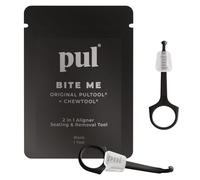 PUL Outil à mâcher et outil de retrait PUL 2 en 1 avec aligneur transparent - Noir | Chewie orthodontique + Remover Combo | Accessoire dentaire hygiénique, réutilisable et sans BPA pour Invisalign