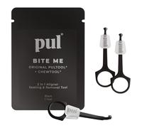 PUL Outil à mâcher et outil de retrait PUL 2 en 1 avec aligneur transparent - Noir | Chewie orthodontique + Remover Combo | Accessoire dentaire hygiénique, réutilisable et sans BPA pour Invisalign