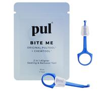 PUL Pack of 2 Reusable 2-in-1 Aligner Seating Chewie & Removal Tool - Compatible with Invisalign, Removable Braces, Retainers, Trays - Easy-to-Use Remover & Chew, Dental & Oral Hygiene Care - Blue