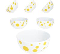 Pula jaune points 6x bol à céréales Ø14cm 400ml porcelaine 6 pers. bol à dessert à points