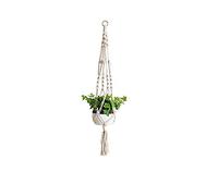 PULABO 1 mètre de suspension pour plantes Jute naturel porte-pot de chanvre titulaire en corde de macramé panier suspendu pour plantes avec porte-clés pour intérieur extérieur balcon décorations de p