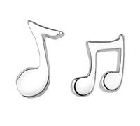 PULABO 1 Paire Femmes Asymétrie Notes De Musique en Argent Plaqué Oreille Goujons Boucles d'oreilles Bijoux créatif et Populaire élégant