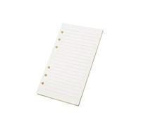 PULABO 1 papier de recharges PCS 6 trous A7 12,3 cm x 8,2 cm pour classeur cahier à feuilles mobiles - 45 feuilles / 90 pages par paquet, ligne blanche Livre blanc Pratique et populaire pratique