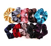 PULABO 10 Pcs Cheveux Chouchous Velours Élastique Bandes De Cheveux Chouchou Cheveux Cravates Cordes Chouchou Pour Femmes ou Filles Accessoires Cheveux Couleurs Assorties Chouchous Créatif et Utile d