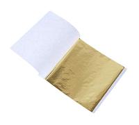 PULABO 100 Feuilles Feuille De Cuivre Feuille Papier Gâteau Alimentaire Décor Dorure BRICOLAGE Artisanat Or Couleur Créatif et Utile intéressant