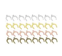 PULABO 40 pièces mini alliage en forme de fer à cheval en forme de breloques pendentifs bijoux de bricolage faisant des conclusions accessoires portable et utile avantage