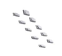 PULABO 5 pièces/lot 6 Tailles fermoirs de Cordon en Cuir Plat en Acier Inoxydable pour Bracelet fermoirs d'extrémité en métal Collier connecteur Fabrication de Bijoux élégant