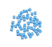 PULABO 50 pièces/Sac 6 Faces dés Jeux de Table dés 5 MM Acrylique Coin Rond Jeu de société dés fête Jeu dés Cubes Portables dés numériques Pratique