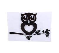 pulabo Abordable Hibou Debout Sur La Branche Autocollant De Voiture Oiseaux Animaux Auto Autocollants Réfléchissants Styling Accessoires, Noir Pratique et Populaire