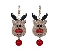 PULABO Boucles d 'Oreilles de Noël Crochet Dangle Bell Accessoires nouveauté Renne Pendentif Hoop Meilleurs Cadeaux pour Les Femmes Maman, 7 * 2.5 cm très Pratique et Populaire p