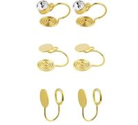 PULABO Boucles d'Oreilles à Pression pour Chéloïdes Or - Clip Non Percé en Spirale Manchette Bijoux pour Hommes et Femmes