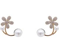 PULABO Boucles d'oreilles à Tige fête de Mariage pour Femmes Bijoux d'imitation de Cristal de Luxe élégant