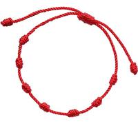 PULABO Bracelets unisexes faits à la main avec perles tressées rouges - Bracelet réglable - Bijoux Pulsera Gife pour homme et femme