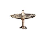 Pulabo Broche unisexe tendance en forme d'avion, argent, Métal, Accessoire de mode, broche, pour décorer votre costume, chemise, vêtement formel, etc.