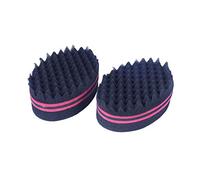 PULABO Brosse éponge magique torsadée et bouclée, forme ovale, style afro, tresse, ondulée, pour cheveux naturels, rose rouge, 1 pièce, pratique et charmante.