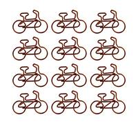 Pulabo Lot de 12 trombones en métal en forme de vélo 3 x 2 cm Très pratiques et élégants