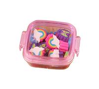 Pulabo Lot de 20 gommes en caoutchouc pour enfants, motif arc-en-ciel, papillons, fleurs, papeterie créative, papeterie pour enfants, garçons, filles, aléatoire, pratique et populaire