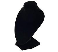 PULABO Mannequin coffres Buste Pendentif Collier Bijoux présentoir Titulaire Support Rack Velours Noir Noir Durable et utile, Bonne qualité