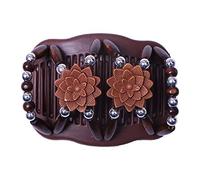 Pulabo Peigne magique en perles de bois pour femme