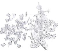 PULABO Piercing Transparent Piercing Secret Métal sans allergie 5mm Résine de Piercing pour Le Corps 40 pièces élégant