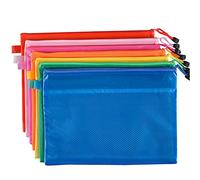 PULABO Pochette à documents A5 avec fermeture éclair pour bureau, école, étanche, orange, 23,5 x 17 cm