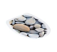 Pulabo Sticker mural en vinyle pour lunette de WC Motif galets naturels