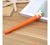 PULABO Stylo à bille mignon Kawaii en forme de lapin - Stylo à bille en gel - Pointe de 0,5 mm - Créatif et utile