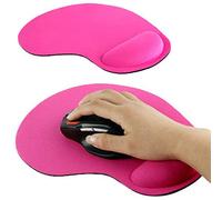 pulabo Tapis de souris antidérapant confortable avec repose-poignet pour PC et ordinateur portable Rose robuste et économique