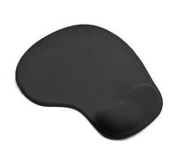 PULABO Tapis de souris avec repose-poignets en mousse Tapis de souris Repose-poignets Mousepad Base antidérapante Design ergonomique Noir Durable et pratique Durabilité