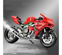 PuLaif Collection 1/9 Pour KAWASAKI Pour NINJA H2R Modèle De Moto Simulation Cadeau Collection En Alliage Décorations Bureau(Rosso)